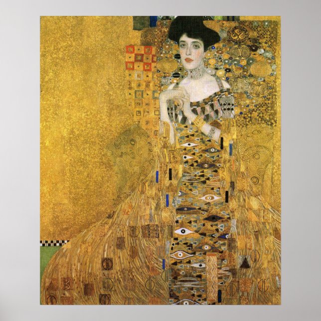 Gustav Klimt - Porträtt i Adele Bloch Bauer Poster (Framsidan)