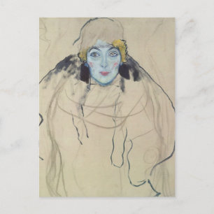 Gustav Klimt-Porträtt i Dam (ej färdigbehandlat) Vykort