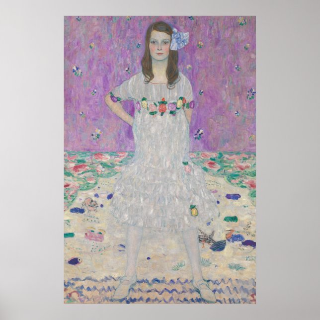 Gustav Klimt - Porträtt i Mäda Primavesi Poster (Framsidan)