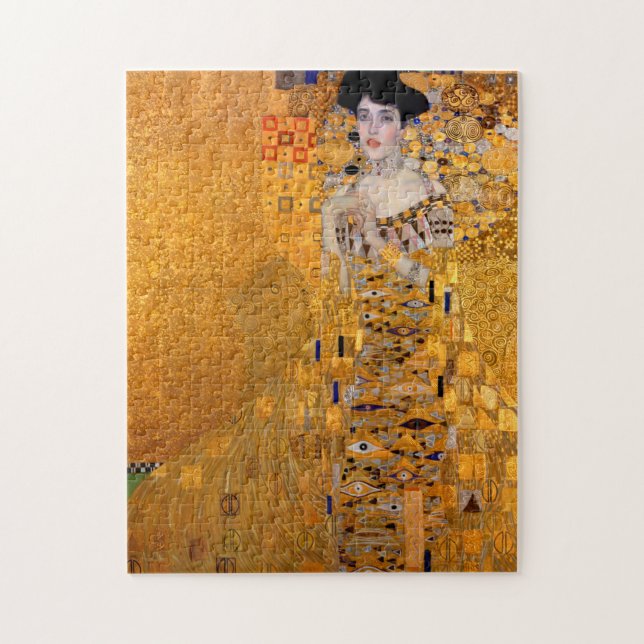Gustav Klimt Porträtt Pussel (Vertikal)