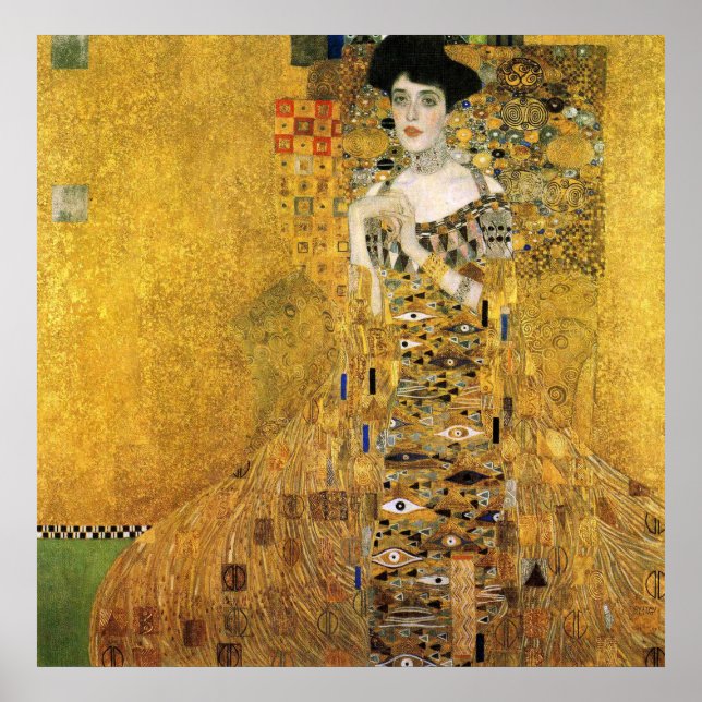GUSTAV KLIMT - Portret van Adèle Bloch-Bauer 1907 Poster (Framsidan)