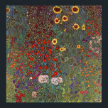 Gustav Klimt Poster ~ Blomsterträdgården<br><div class="desc">En österrikisk symbolmålare,  1862-1918,  med en visning av vilda blommor.</div>