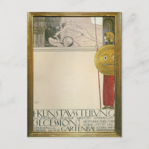 Gustav Klimt: Poster för första konstutställningen Vykort