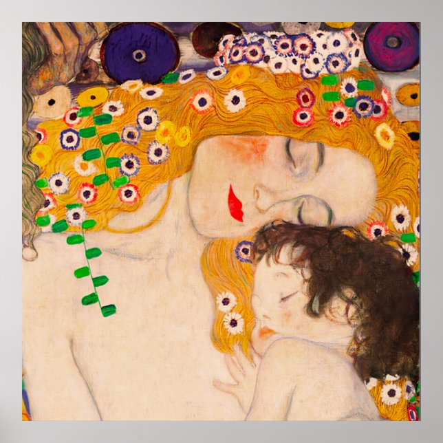 Gustav Klimt - Poster i Mor och barn (Framsidan)