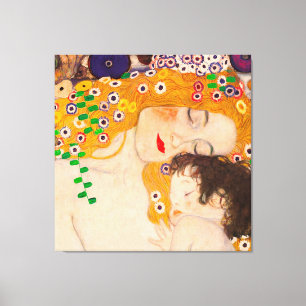 Gustav Klimt - Poster i Mor och barn Canvastryck