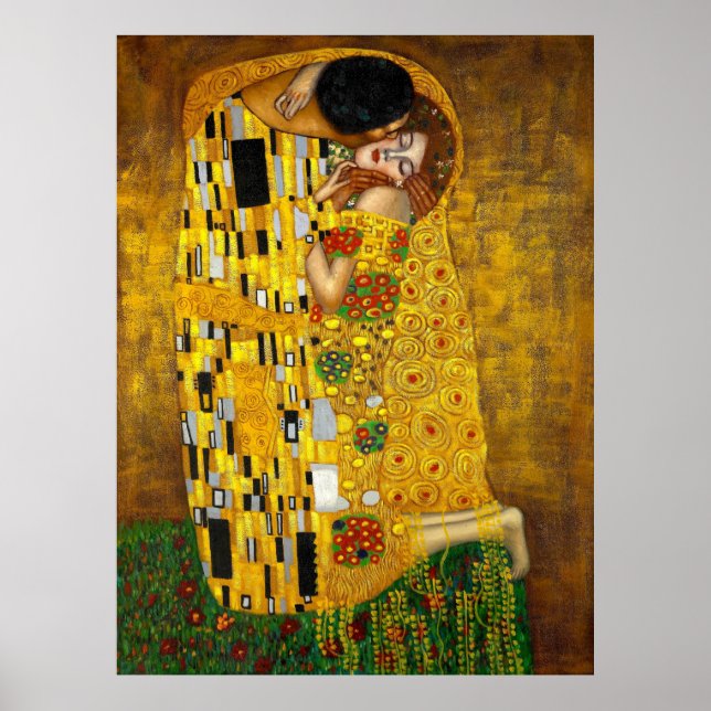 Gustav Klimt Poster - Kiss (Framsidan)