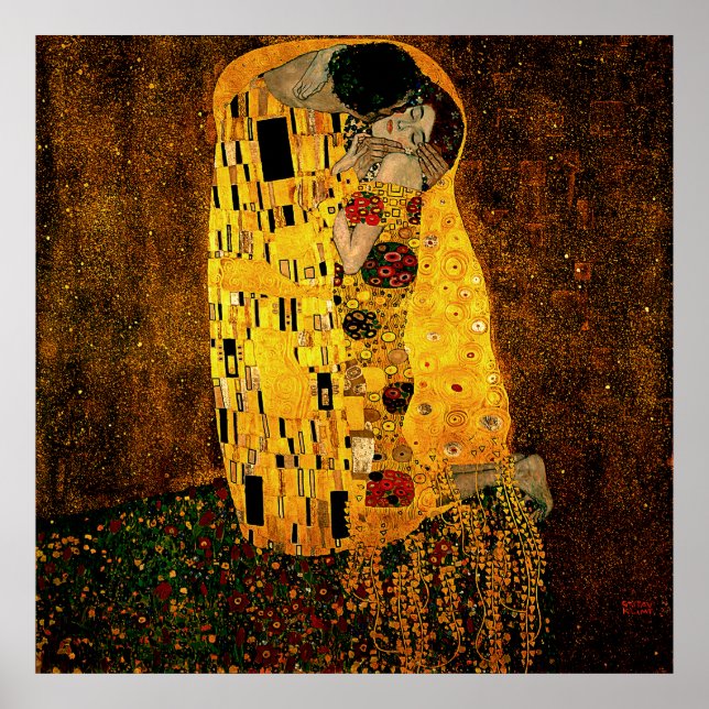 Gustav Klimt Poster Kiss (Framsidan)
