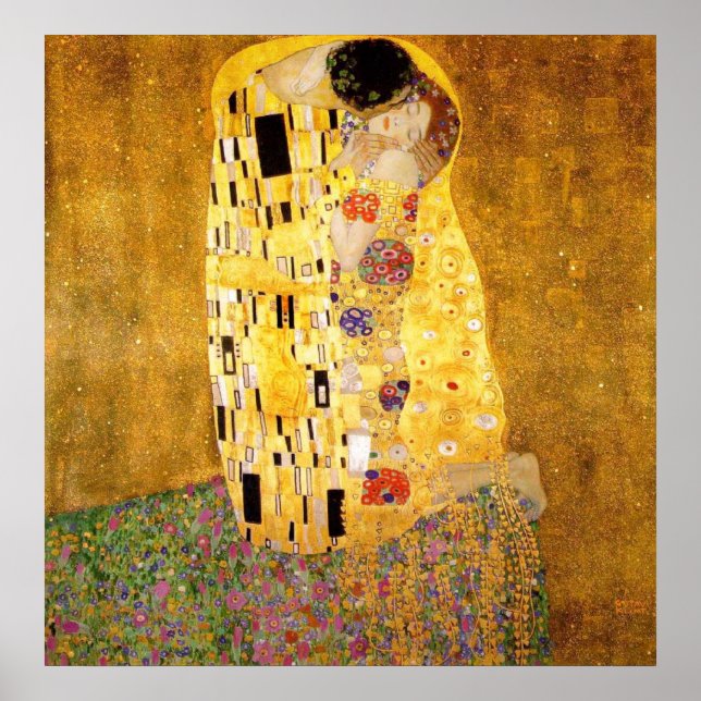 Gustav Klimt Poster Kiss Fine Art (Framsidan)