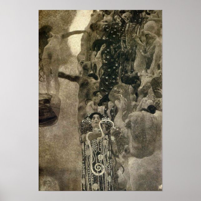 Gustav Klimt Poster ~ medicine final state 1907 (Framsidan)