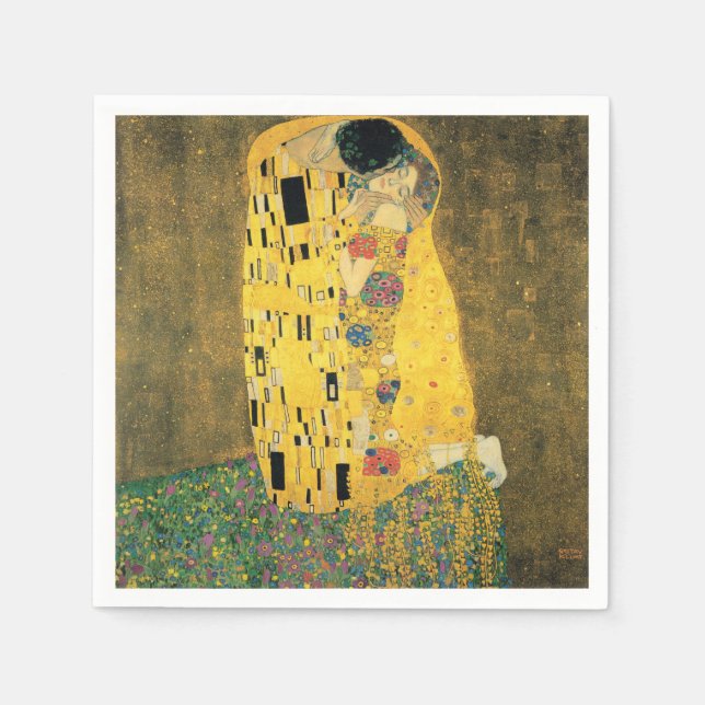 GUSTAV KLIMT - pussen 1907 Pappersservett (Framsidan)