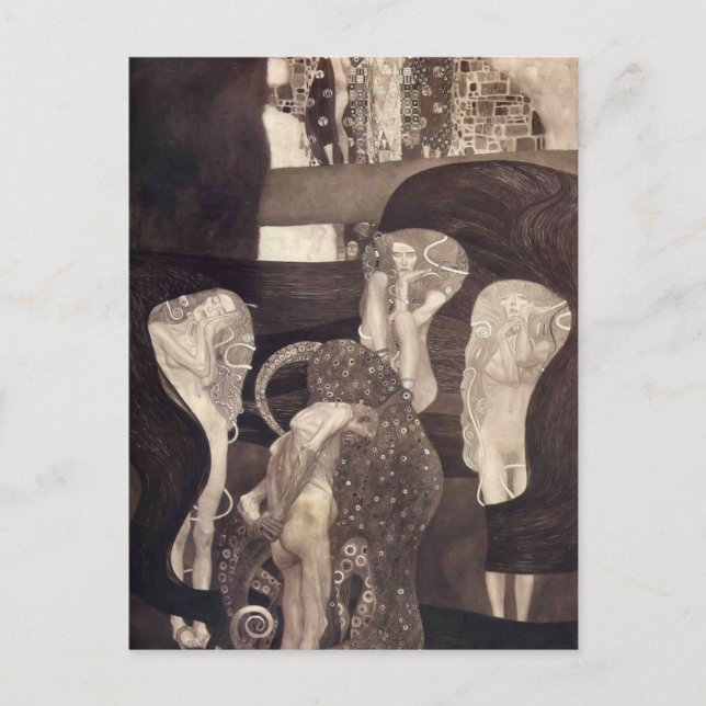 Gustav Klimt- Rättspraxis (slutlig stat) Vykort (Framsida)