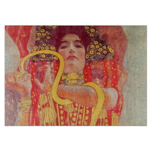 Gustav Klimt Red Woman Guld Snake Painting