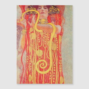 Gustav Klimt Red Woman Guld Snake Painting