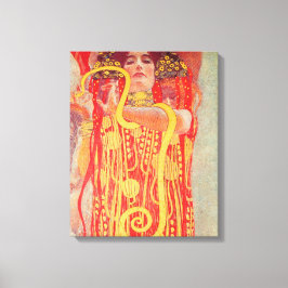 Gustav Klimt Red Woman Guld Snake Painting Canvastryck