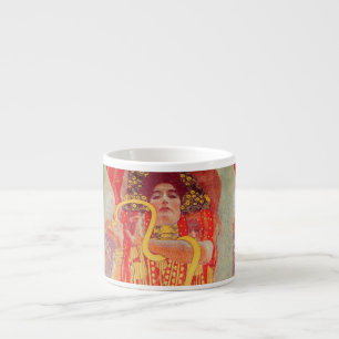 Gustav Klimt Red Woman Guld Snake Painting Espressomugg