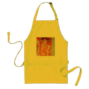 Gustav Klimt Red Woman Guld Snake Painting Förkläde