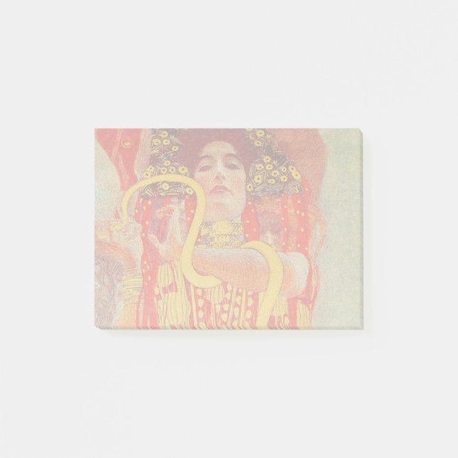 Gustav Klimt Red Woman Guld Snake Painting Post-it Block (Framsida)