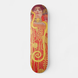 Gustav Klimt Red Woman Guld Snake Painting Skateboard Bräda 21,5 Cm