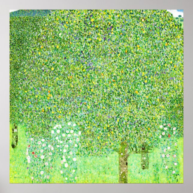 Gustav Klimt, ro buskar under träd Poster (Framsidan)