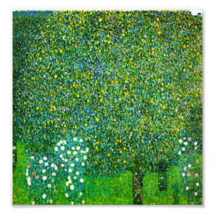 Gustav Klimt ro under Pearträd Fototryck