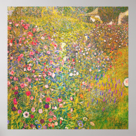 Gustav Klimt Rosa Flowers Poster