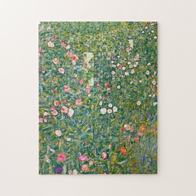 Gustav Klimt Rosa Flowers Pussel (Vertikal)
