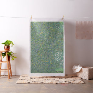 Gustav Klimt Rosebush under Träd GalleryHD Tyg