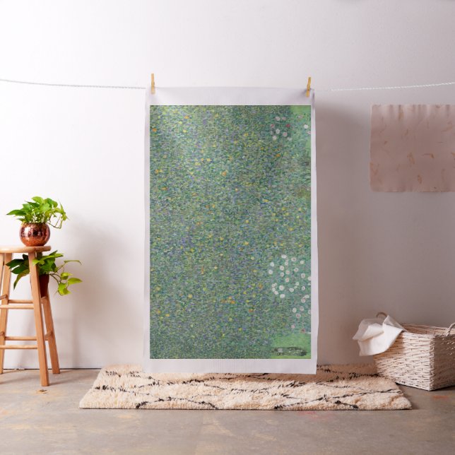 Gustav Klimt Rosebush under Träd GalleryHD Tyg (In Situ)