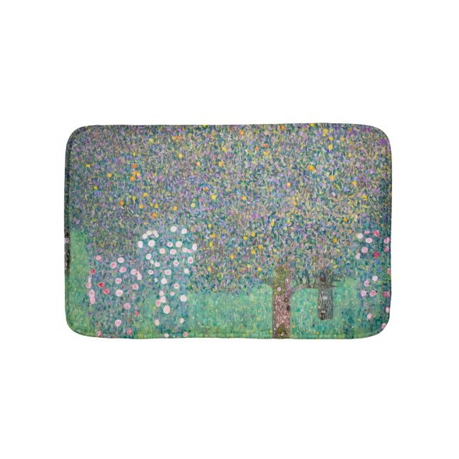 Gustav Klimt - Rosebuskar under Träd Badrumsmatta (Framsidan)