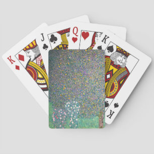 Gustav Klimt - Rosebuskar under Träd Casinokort