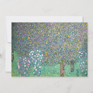 Gustav Klimt - Rosebuskar under Träd Inbjudningar