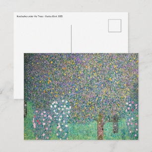 Gustav Klimt - Rosebuskar under Träd Vykort