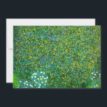 Gustav Klimt Rosor under Pear Träd inbjudningar<br><div class="desc">Gustav Klimt Rosor under Pear Träd inbjudningar. Olja på arbetsyta från 1905. En vacker målning från den österrikiska konstnären Gustav Klimt. Ett av Klimts fantastiska landskap som blandar ihop imitistiska och art nouveau, i detta arbete förenas Klimts kärlek av blommor och träd med livfulla gröntar och gulter. En underbarare konstgåva...</div>