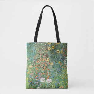 Gustav Klimt:s trädgård med solblommor Tygkasse