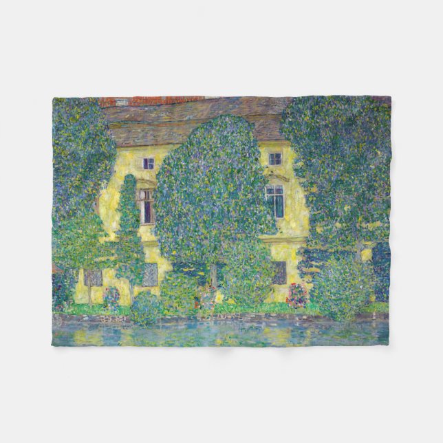 Gustav Klimt - Schloss Kammer am Attersee III Fleecefilt (Framsidan (Horisontell))