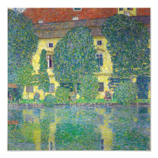 Gustav Klimt - Schloss Kammer am Attersee III Fototryck (Framsidan)