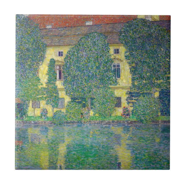 Gustav Klimt - Schloss Kammer am Attersee III Kakelplatta (Framsidan)