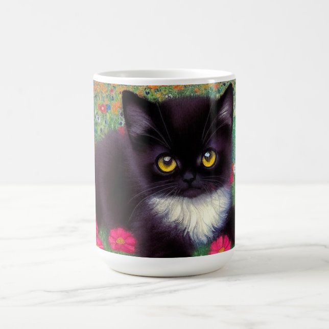 Gustav Klimt Smokingkatt Magisk Mugg (Center)