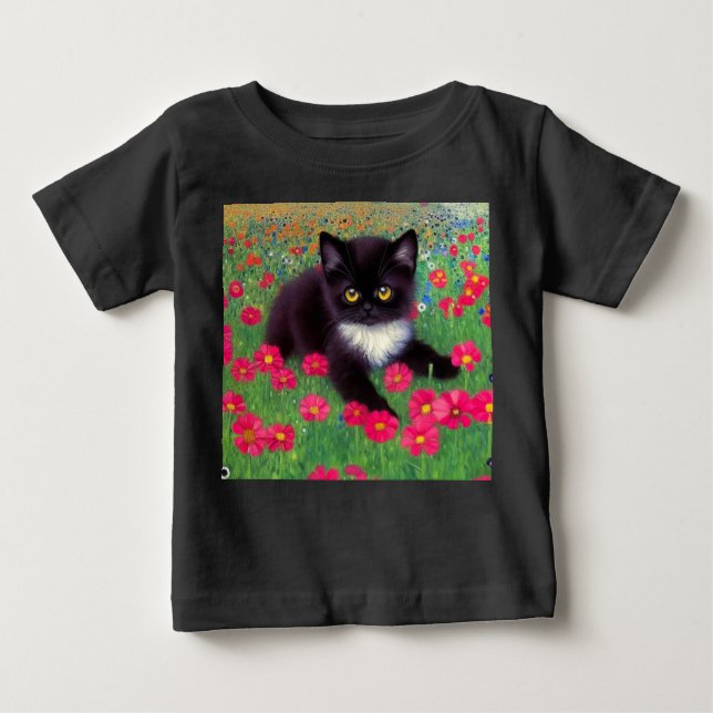 Gustav Klimt Smokingkatt T Shirt (Framsida)