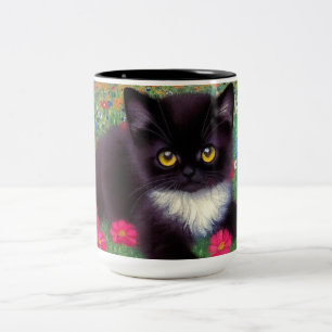 Gustav Klimt Smokingkatt Två-Tonad Mugg
