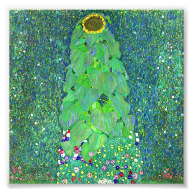 Gustav Klimt Solros Fototryck (Framsidan)