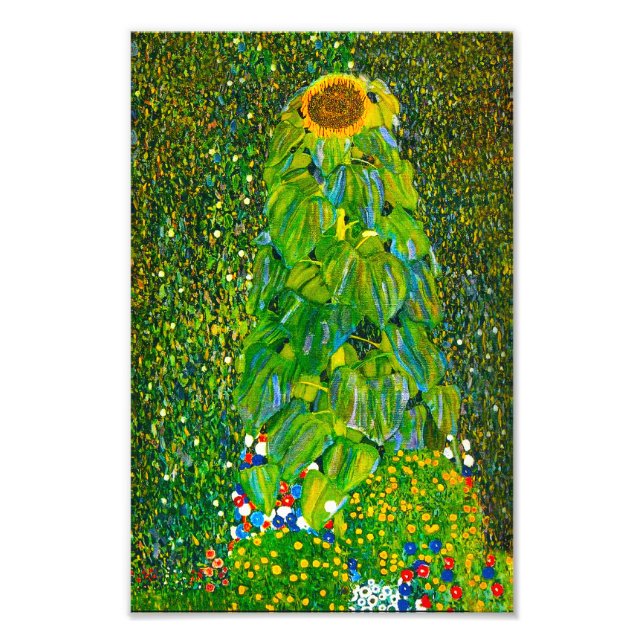 Gustav Klimt Solros Skriv ut Fototryck (Framsidan)