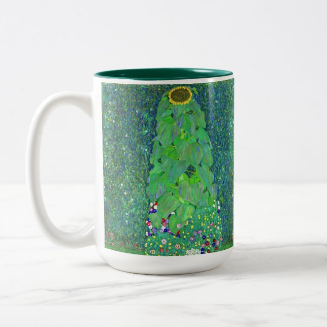 Gustav Klimt Solros Två-Tonad Mugg (Vänster)