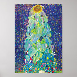 Gustav Klimt - Solrosen Finkonstmålning Poster