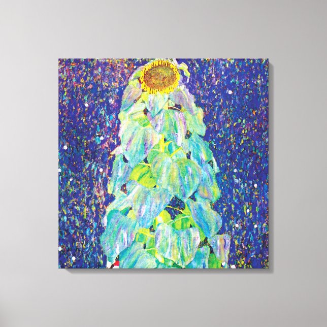 Gustav Klimt - Solrosen Finsk Konstmålning Canvastryck (Framsida)