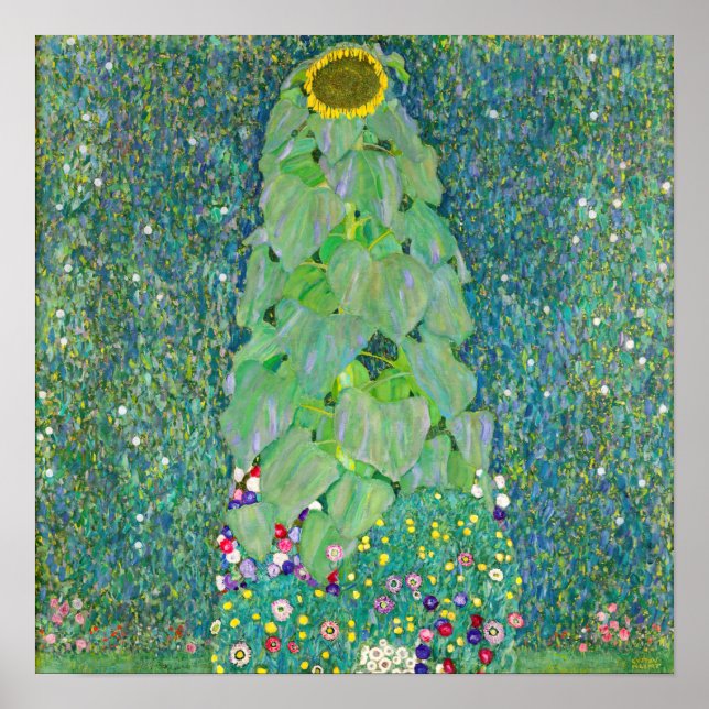 Gustav Klimt - Solrosen Poster (Framsidan)