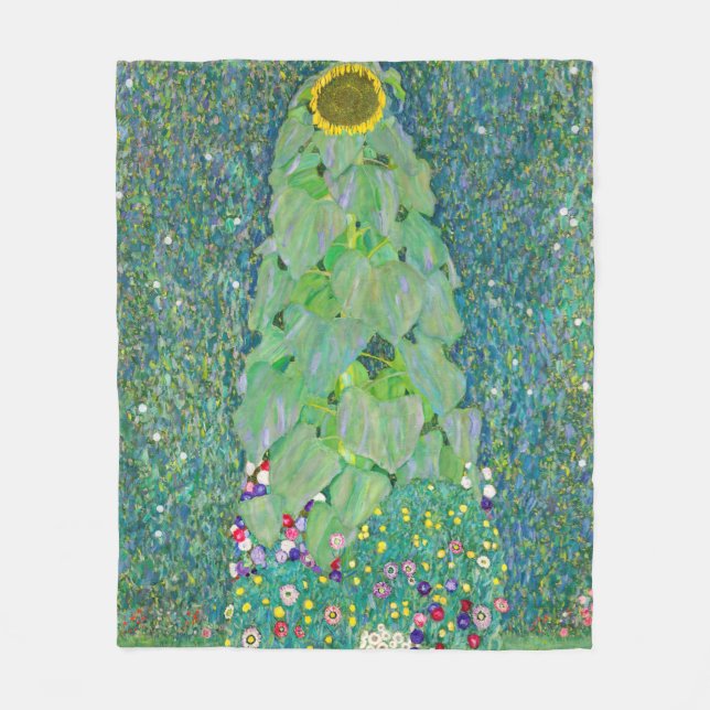 Gustav Klimt - Solrossen Fleecefilt (Framsidan)