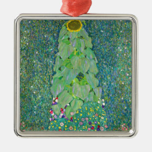 Gustav Klimt - Solrossen Julgransprydnad Metall