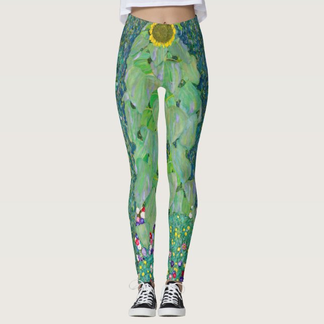 Gustav Klimt - Solrossen Leggings (Framsida)