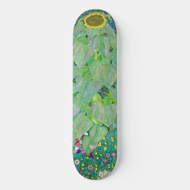 Gustav Klimt - Solrossen Mini Skateboard Bräda 18,5 Cm (Framsida)